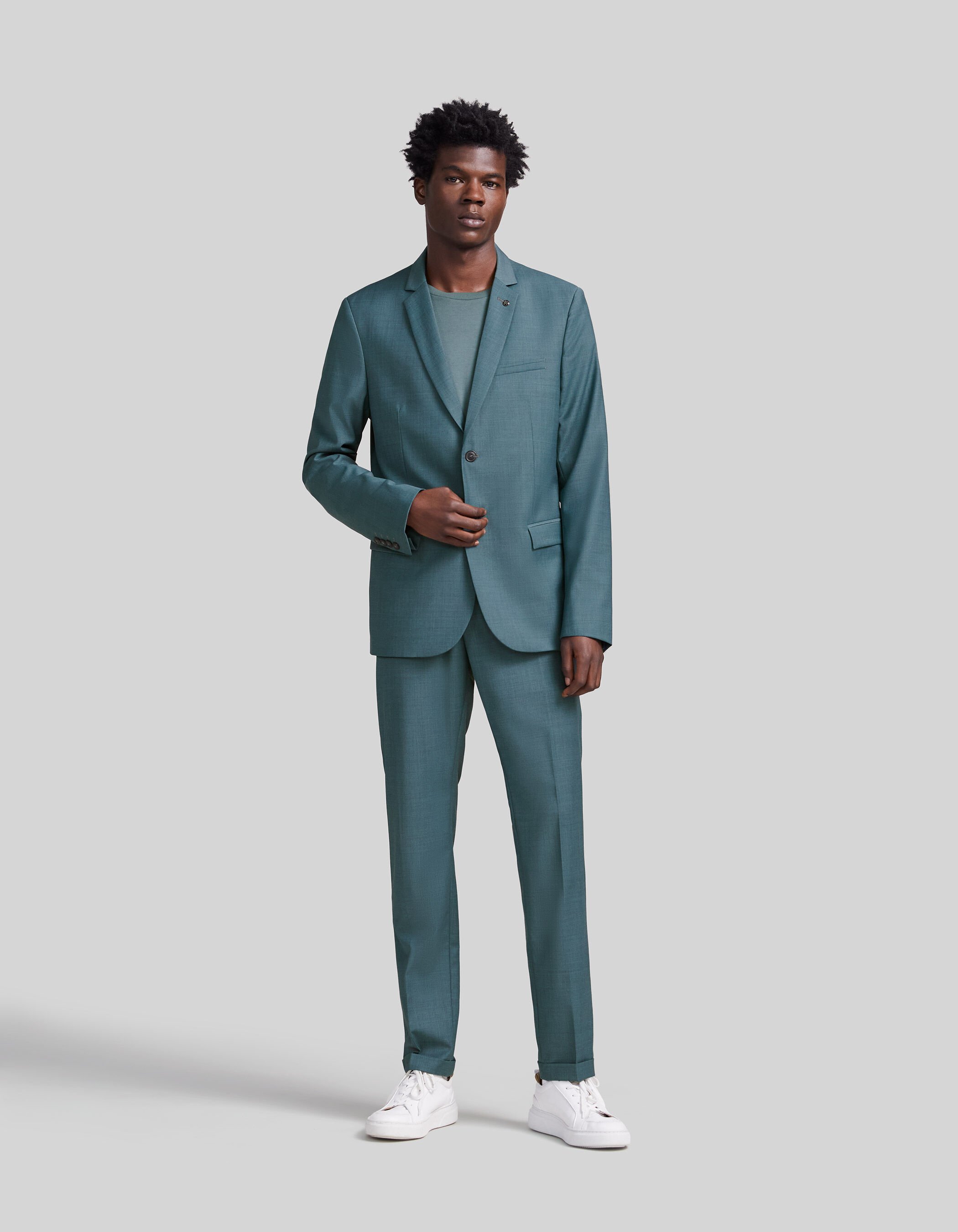 Men s bluey green suit jacket