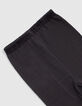 Girls’ grey openwork knit tights with star motifs-3