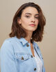 I.Code bleach denim studded jacket-4