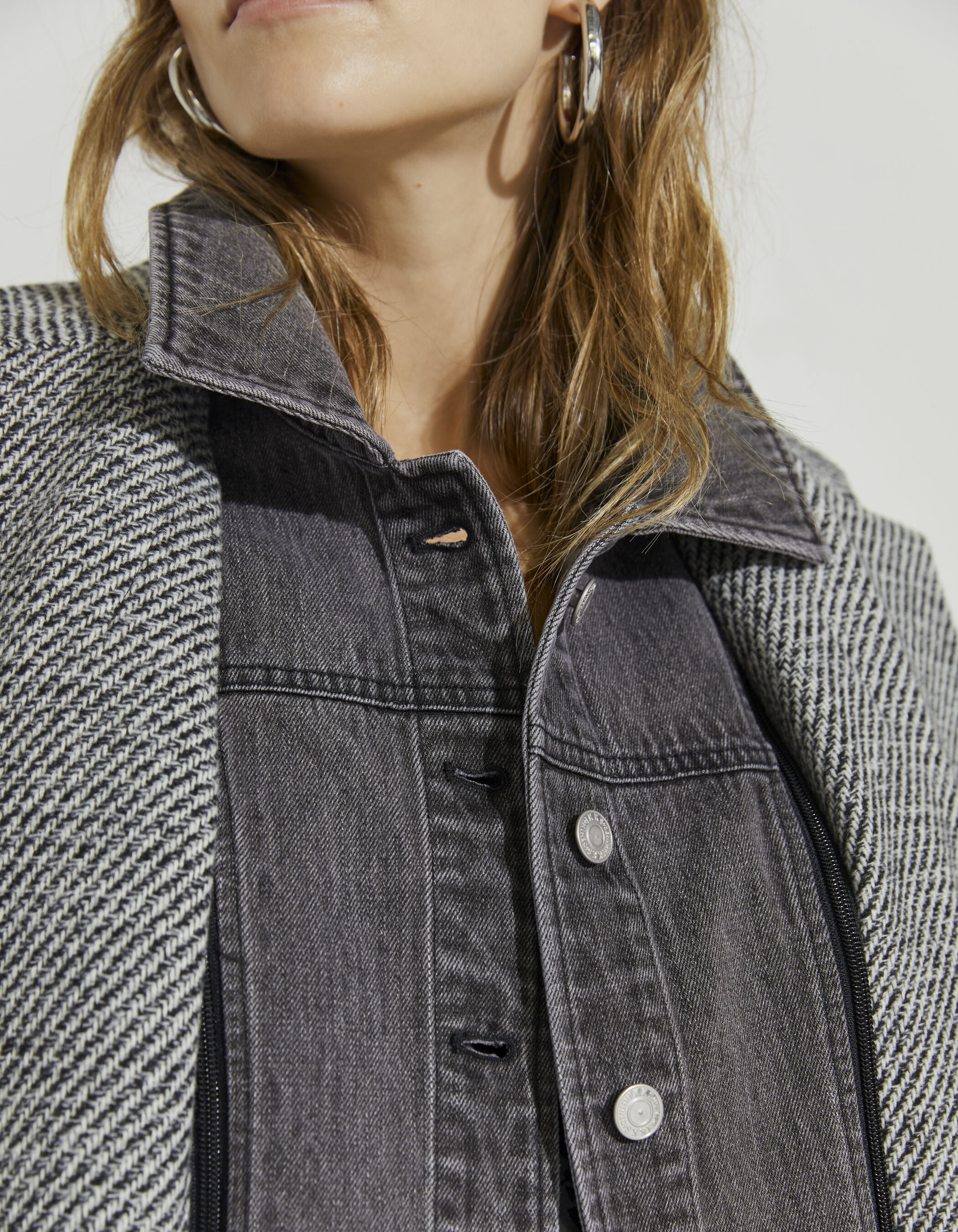Manteau laine gris femme outlet