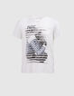 Cremeweißes Herren-T-Shirt, Motiv Der Denker, Bio-1