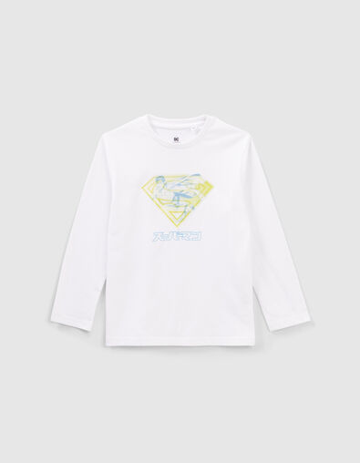 Wit T-shirt lenticulaire opdruk SUPERMAN jongens - IKKS