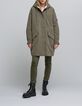 Parka de mujer caqui con forro de chevron badge-1