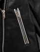 Girls’ black biker-style jacket, studded wings on back-6
