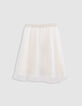 Jupe-tutu midi écrue plissée asymétrique fille-5
