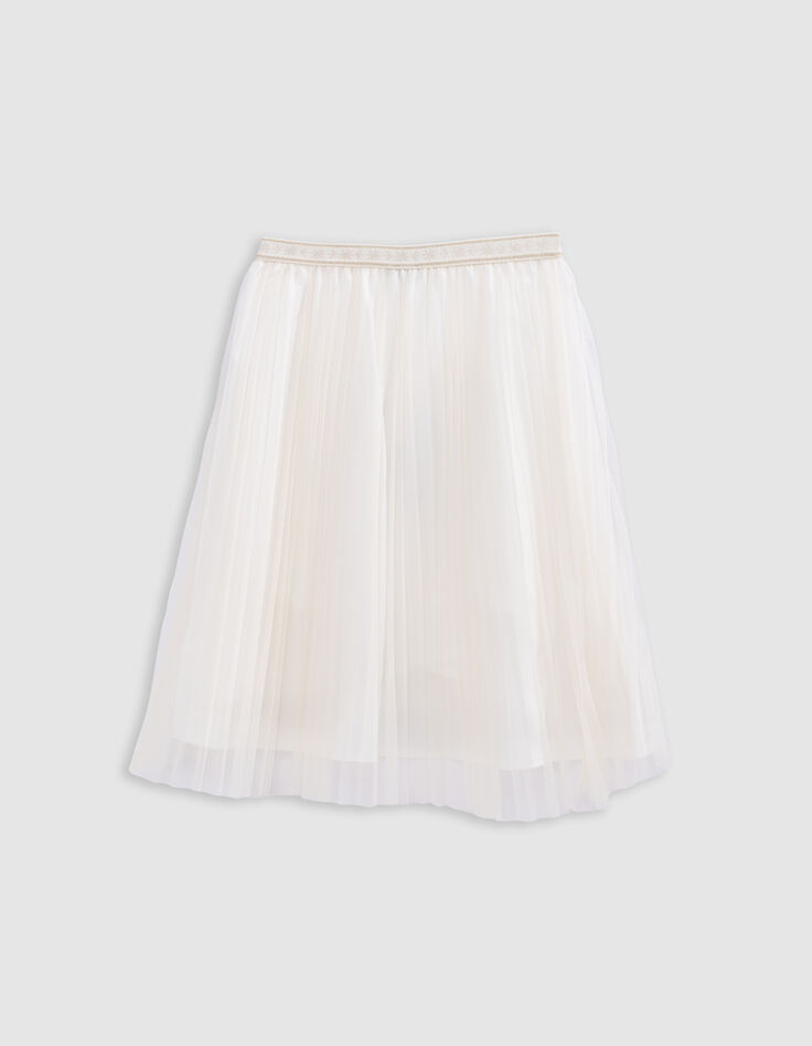 Jupe-tutu midi écrue plissée asymétrique fille-5