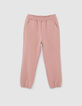 Roze jogging met print meisjes-1