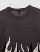 Boys’ grey flame motif jacquard knit sweater-5