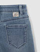 Vaqueros straight stone blue con bordados niña-7