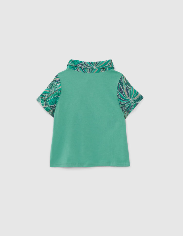 Baby boys’ green LENZING™ ECOVERO™ with exotic motif-3