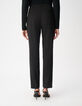 Pantalon de tailleur noir maille Milano Femme-4