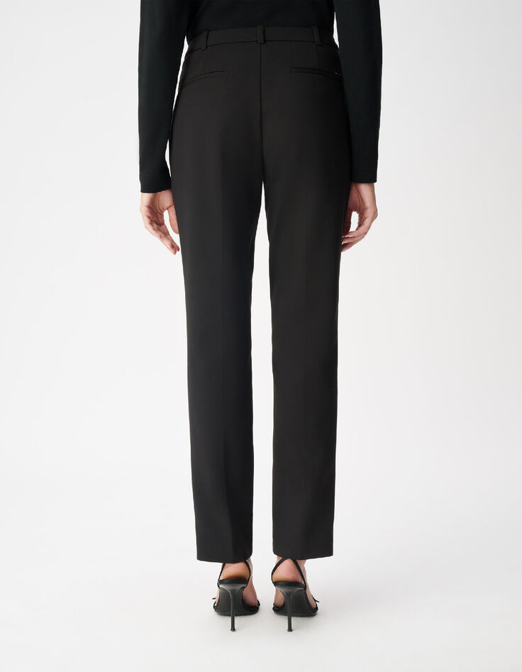 Pantalon de tailleur noir maille Milano Femme-4