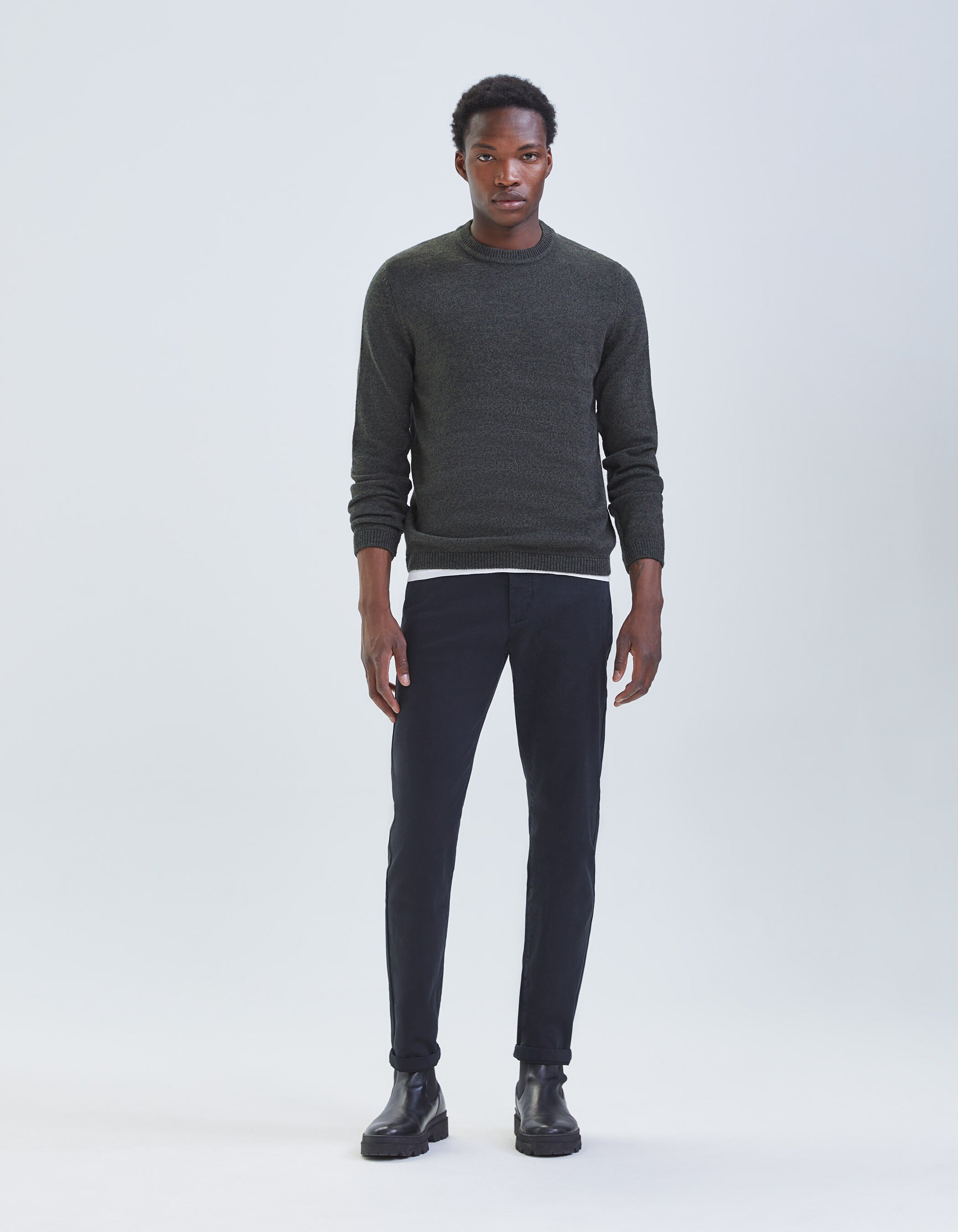 Chino slim on sale noir homme