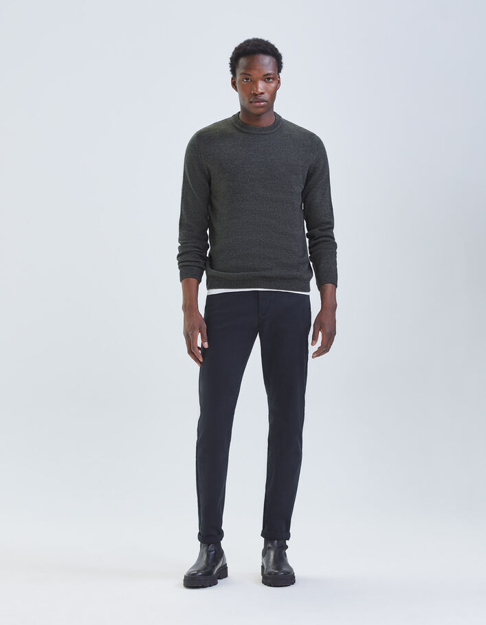 Pantalon chino SLIM noir Homme-1