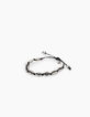 Bracelet coquillages cauris argentés femme-1
