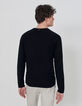 Men&rsquo;s black knit V-neck sweater-2