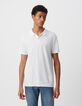 Polo blanc en coton modal Homme-2