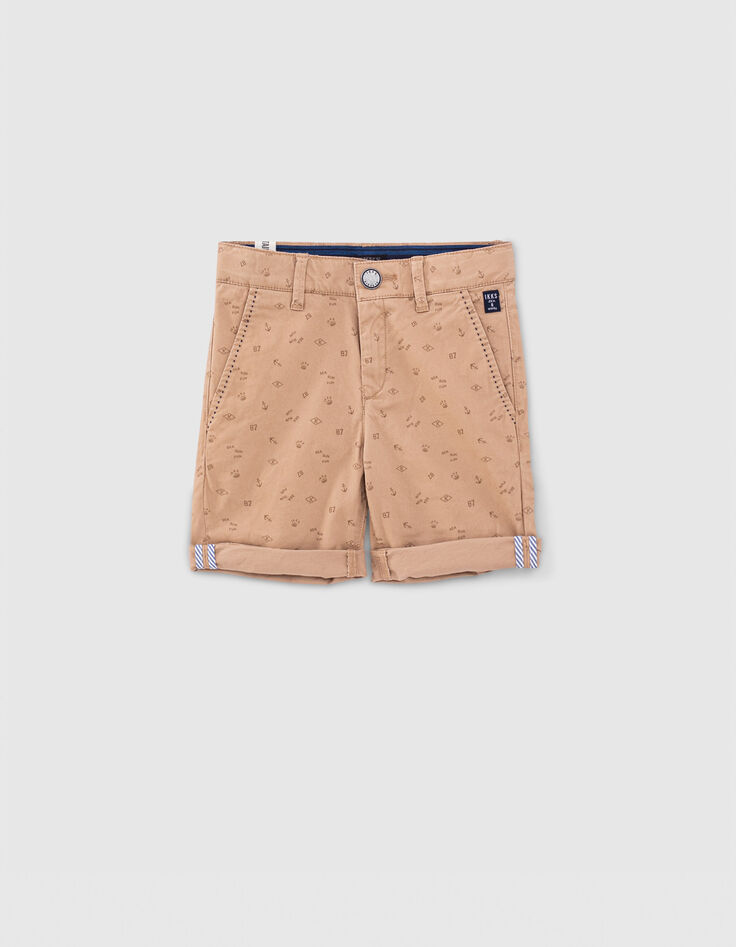 Bermudas arena estampado anclas y coronas niño -1