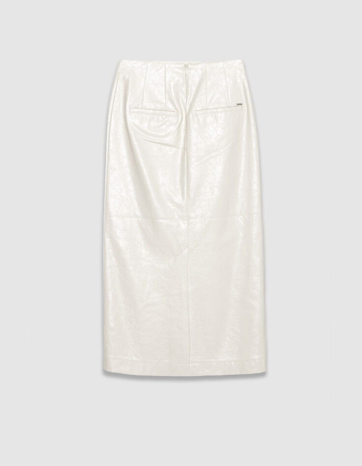 Dames lange witte rock kokerrok-9