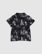 Baby boy grey jungle shirt-3