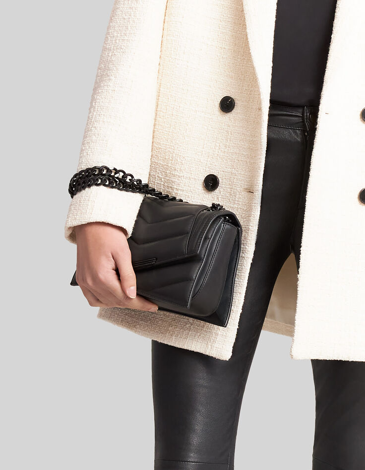 Sac THE 1 Timeless noir cuir matelassé Taille S Femme-8