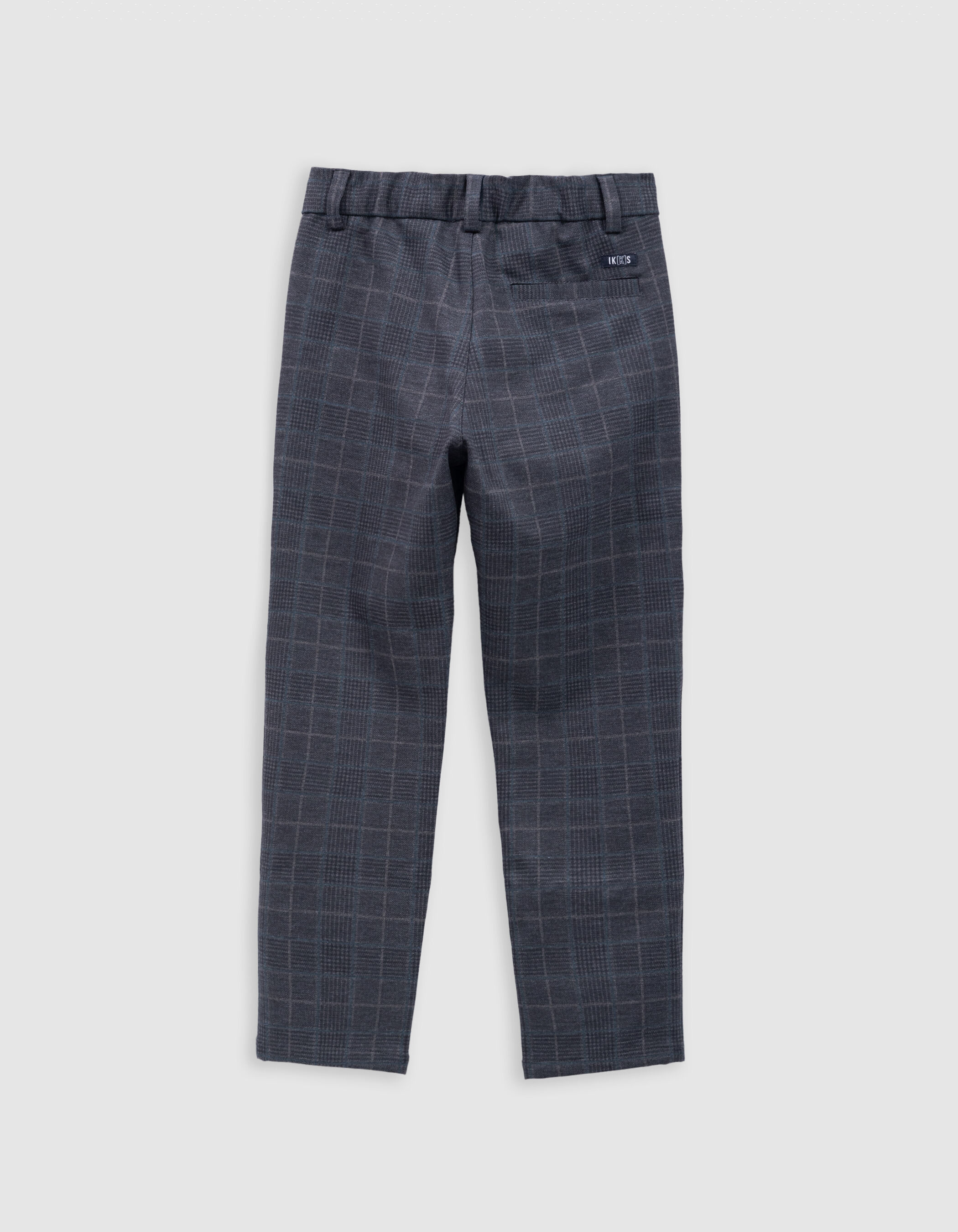 Pantalon gris maille motif prince de Galles garcon IKKS