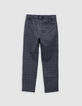 Pantalon gris maille motif prince-de-Galles garçon-2
