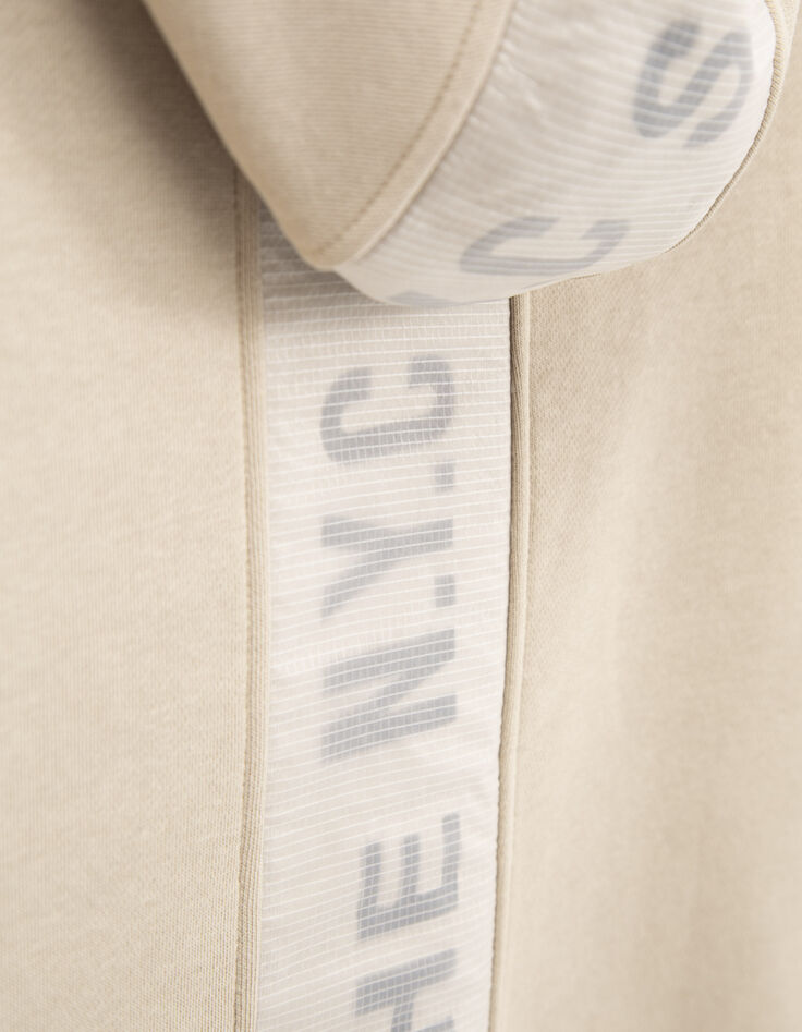 Sudadera beige nailon a cuadros espalda ni&ntilde;o-5