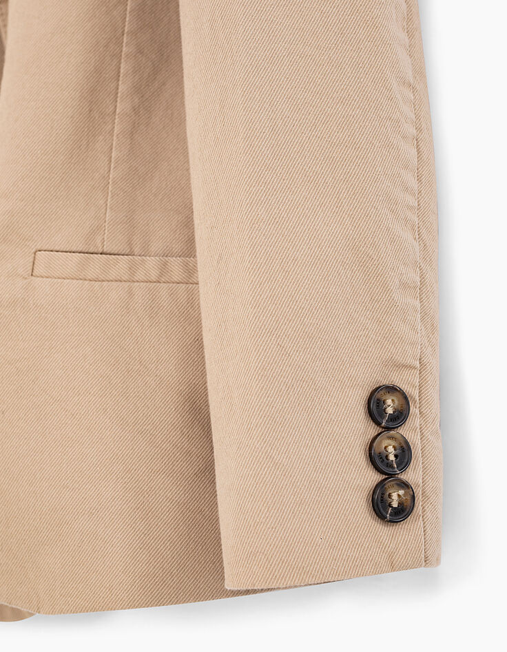 Boys' dark beige suit jacket-5