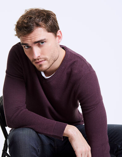 Pull shadow en maille coton et lin Homme - IKKS