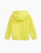 Sweat vert fluo IKKS relief et tête de dragon garçon-4