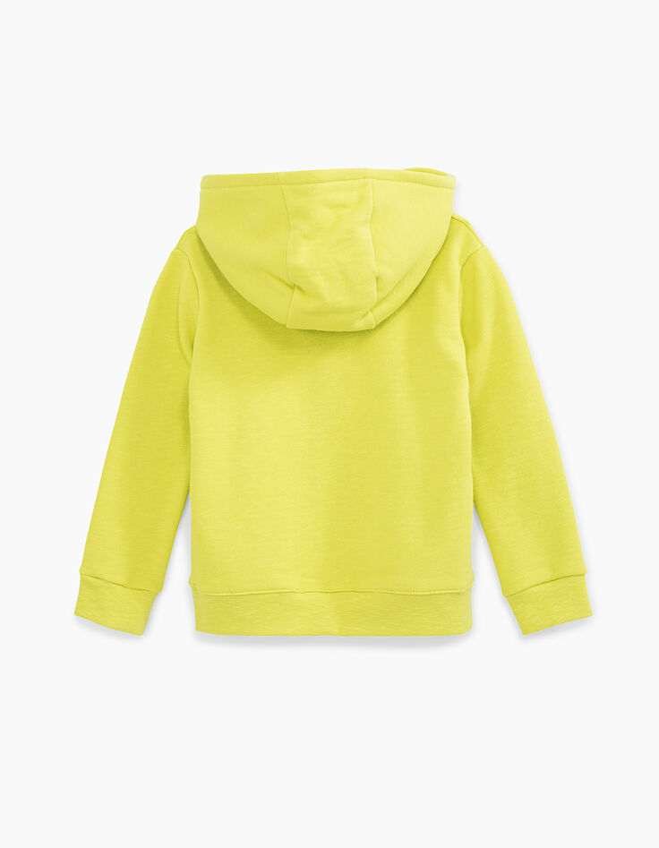 Sweat vert fluo IKKS relief et tête de dragon garçon-4