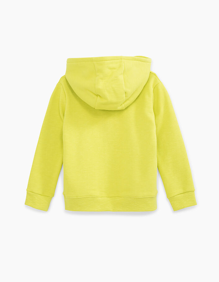 Fluogroene sweater IKKS reliëf en drakenkop voor jongens  - IKKS