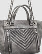 Women&rsquo;s quilted chevron METALLIC MEDIUM 1440 tote bag-2
