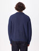 Herenpolo met knoopsluiting in marineblauw-4