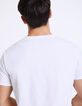 Men’s white Don't worry Be Hippy car graphic T-shirt-6