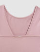 T-shirt rose décolleté dos fille-7