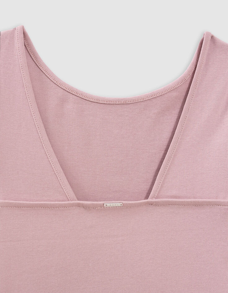 T-shirt rose décolleté dos fille-7
