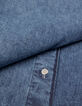Chemise en jean bleu cropped Femme-8