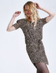 Vestido corto estampado cebra-2