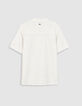 Chemise easy blanche maille manches courtes Homme-5