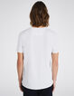 Wit T-shirt maxi letterprint DRY FAST Heren-3