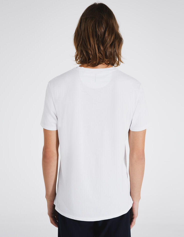 Wit T-shirt maxi letterprint DRY FAST Heren-3