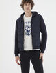 Sous-doudoune marine bi-matière Homme-5