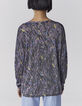 Damenpullover mit buntem Muster und Metallic-Garn-2