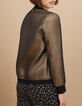 I.Code gold quilted baseball jacket-3