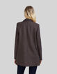Women&rsquo;s sesame coat with houndstooth colours-3