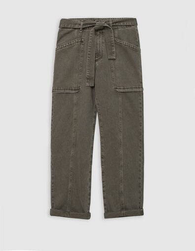 Vervaagde Khaki Battle Jeans Dames - IKKS