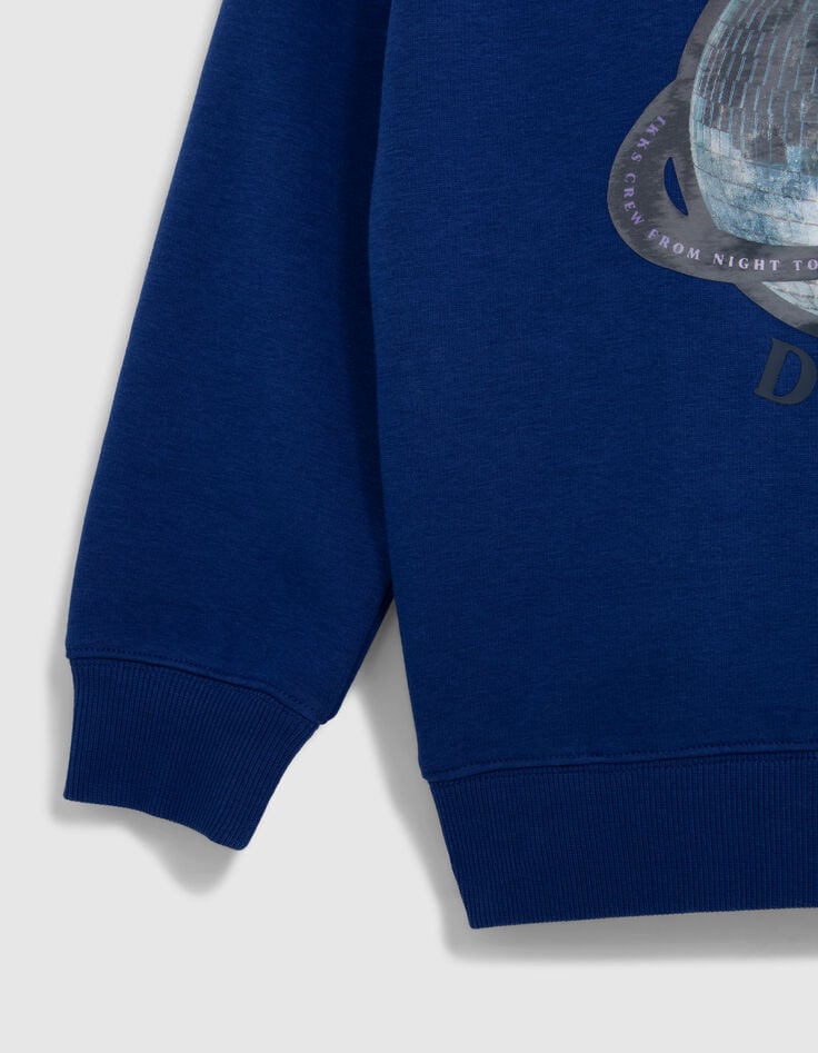 Optischer blauer Lentikular-Jungensweater, Kosmos-Motive-4