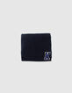 Marine gebreide snood boucl&eacute;-badge jongens-1
